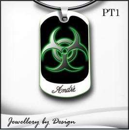 Glow tag with rubber cord