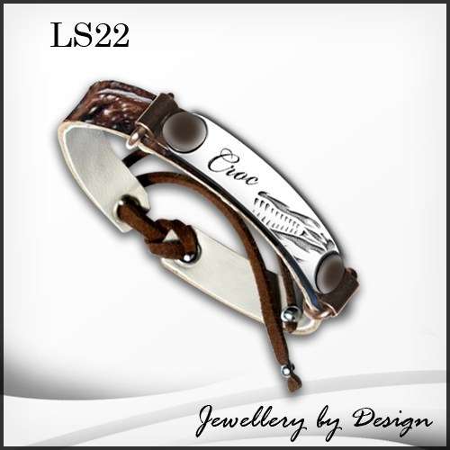 Leather print bracelets - FREE ENGRAVING !!