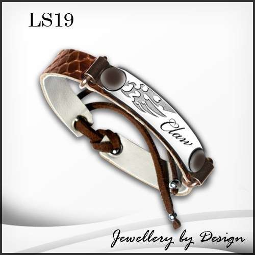 Leather print bracelets - FREE ENGRAVING !!