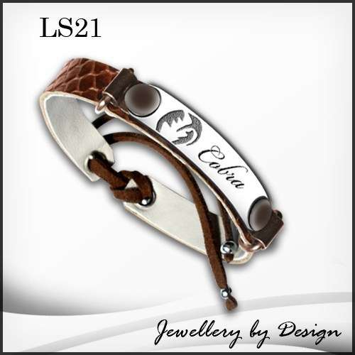 Leather print bracelets - FREE ENGRAVING !!