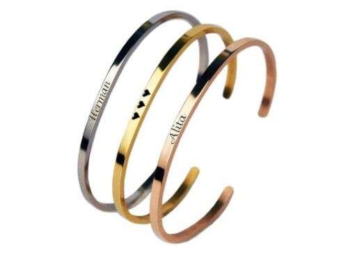Rose Gold or Silver bracelet - With own wording