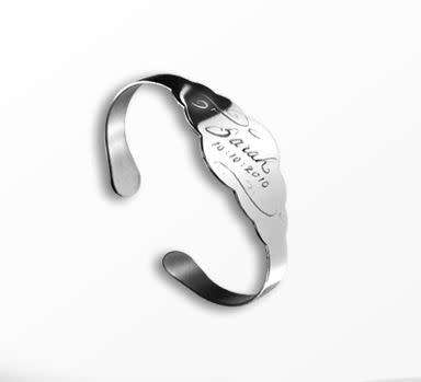 Stainless Steel Baby Cuff Bracelet with name and/or date