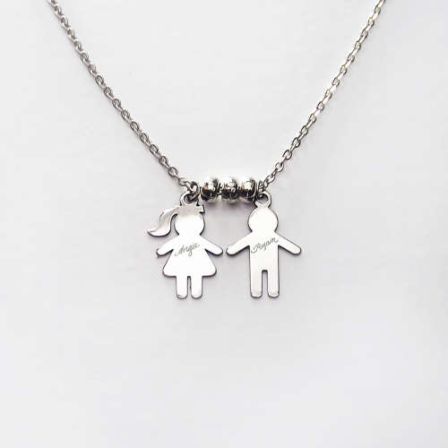 Personalised - Boy and Girl necklace