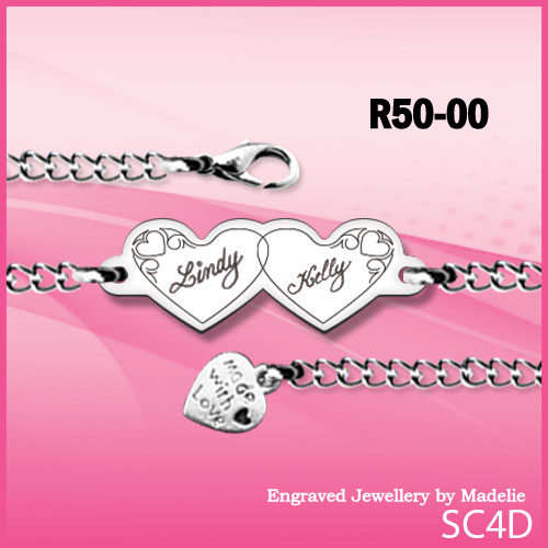 Two hearts bracelet