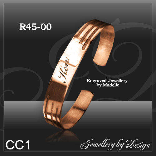 Copper Bracelet with name engraved