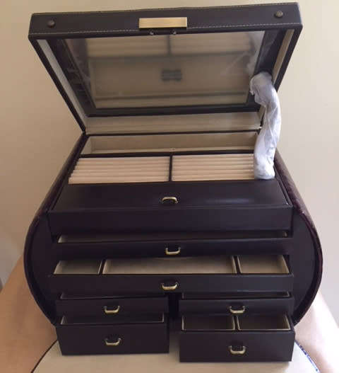 CaraMia Jewellery Box Brown Croco-Medium