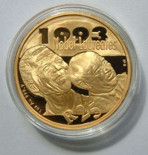 2007 PROTEA 1oz GOLD MANDELA & DE KLERK