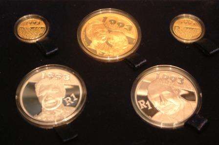 2007 Proof Mandela & De Klerk Protea set