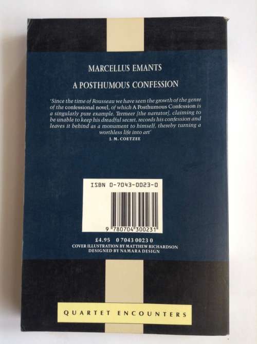 A Posthumous Confession by Marcellus Emants, J.M. Coetzee (Translator)