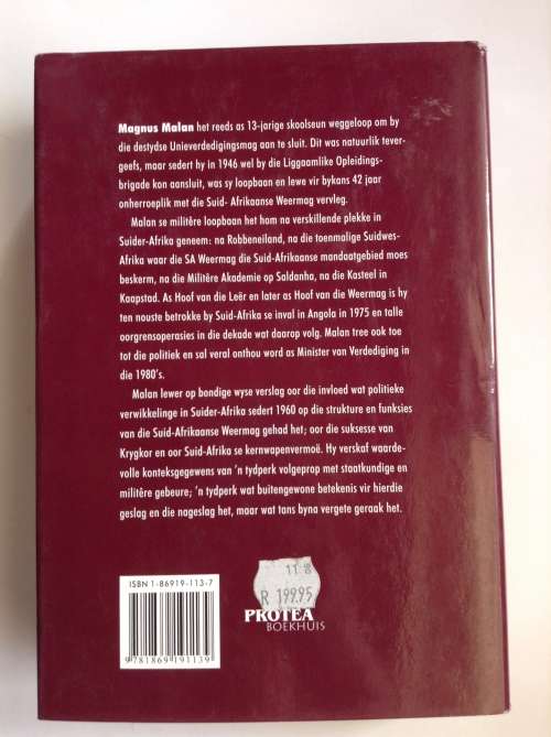 Magnus Malan: My Lewe Saam Met Die SA Weermag By Magnus Malan (Signed First Edition)