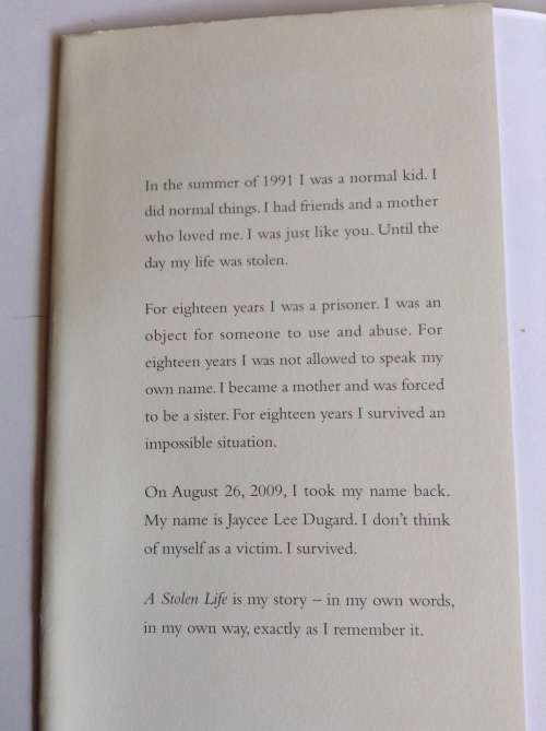 A Stolen Life by Jaycee Dugard