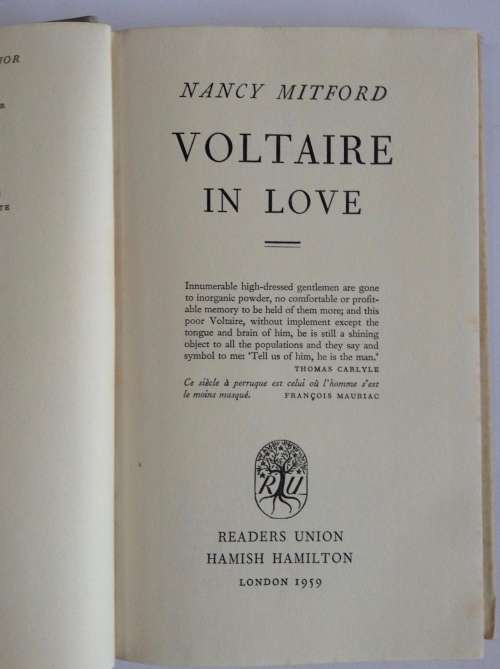 Voltaire In Love by Nancy Mitford