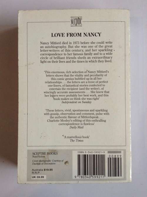 Love from Nancy by Nancy Mitford, Charlotte Mosley (Editor)