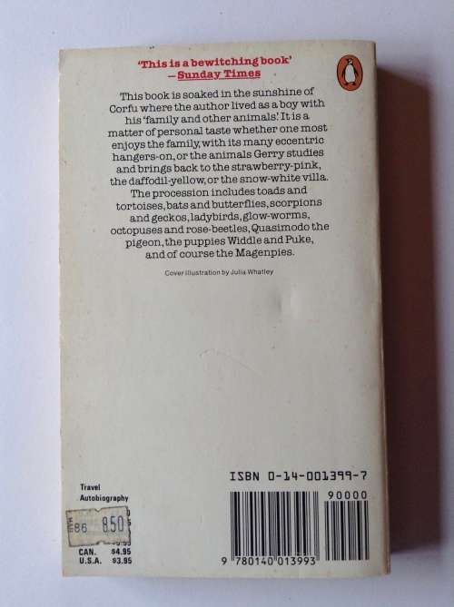 My Family and Other Animals (Corfu) by Gerald Durrell