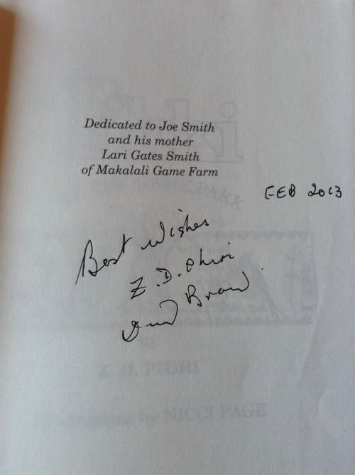 Tikki of the Game Park by Z.D. Phiri FIRST EDITION SIGNED