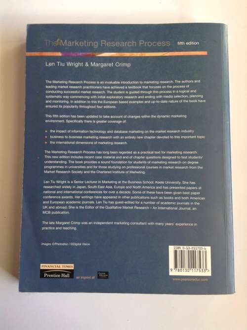 The Marketing Research Process by Len Tiu Wright & Margaret Crimp (5th edition)