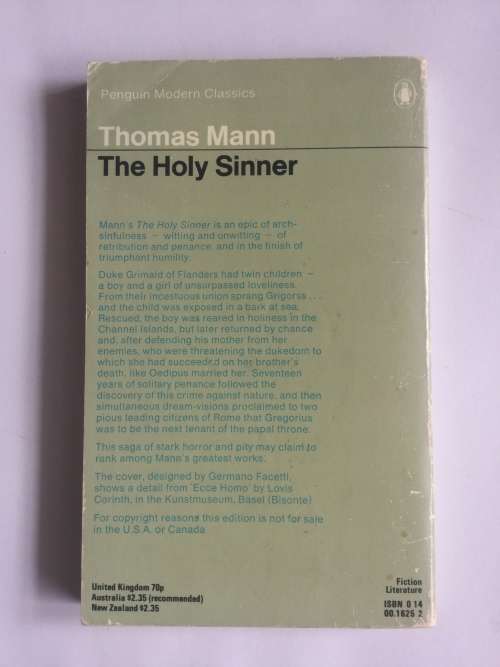 The Holy Sinner by Thomas Mann