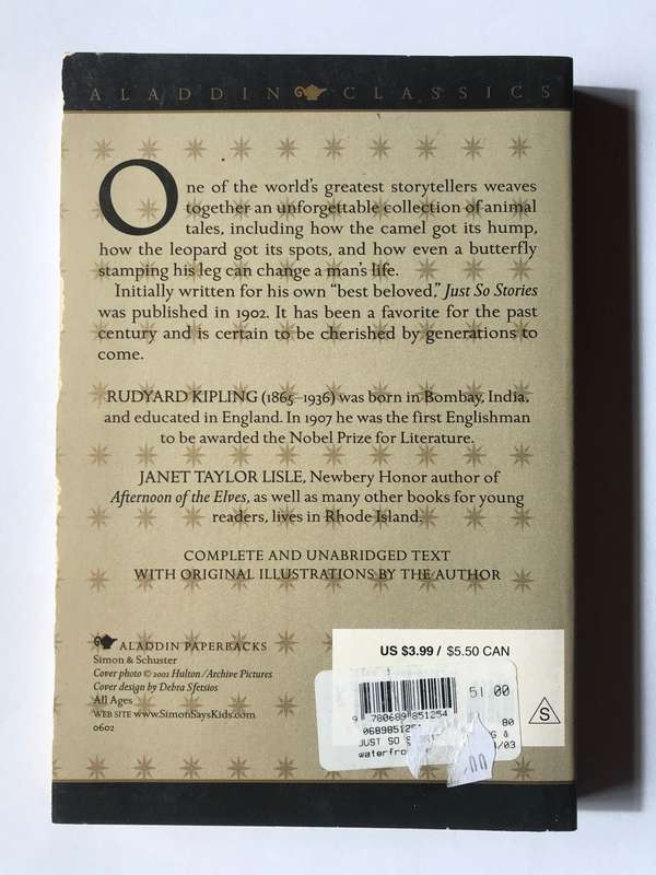 Just So Stories by Rudyard Kipling