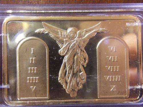 1 Oz Gold Clad Bar 24Kt - Jesus