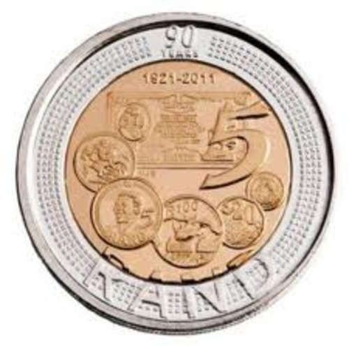 2011 SARB R5 UNC  - Will Grade MS  **Featuring Nelson Mandela**