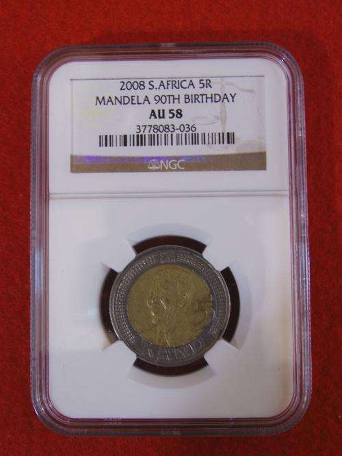 2008 S.Africa R5 Mandela 90th Birthday AU58