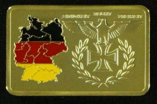 1 Troy Ounce .999 24K Gold Clad German WWI Iron Eagle Limited Edition Bullion Bar