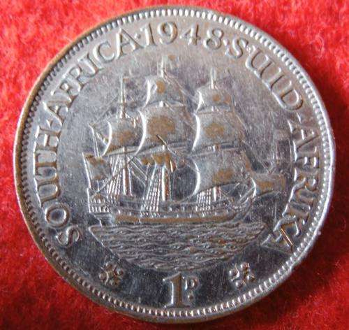 1948 1D Penny - Been Coated Silver