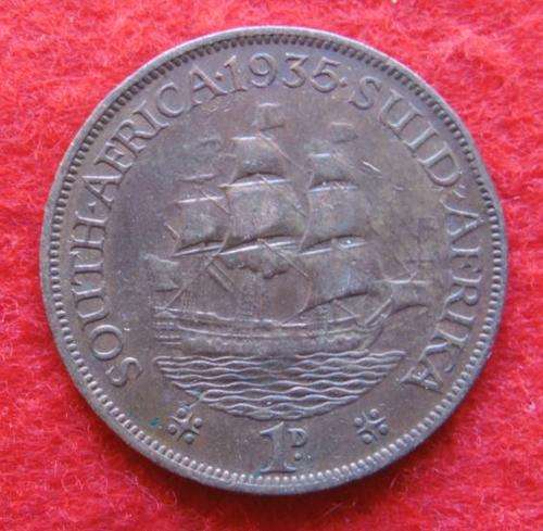 1935 S. Africa Union 1D Penny