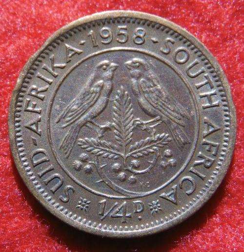 Union 1958 1/4 D Farthing