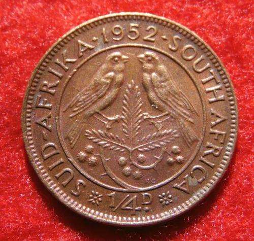 Union 1952 1/4 D Farthing
