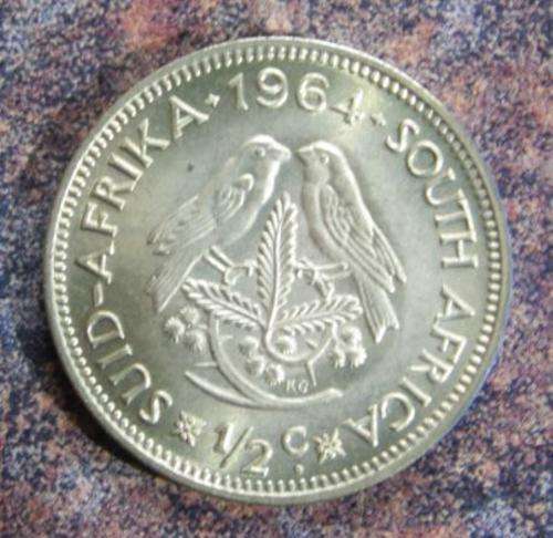 1964 Uncirculated 1/2 Cent  - Van Riebeeck