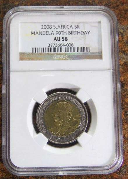 2008 S.Africa R5 Mandela 90th Birthday - AU58