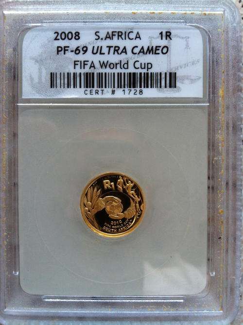 FIFA WORLD CUP PF69 1/10 oz GOLD COIN