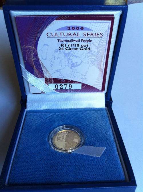 CULTURAL SERIES THE emaSWATI PEOPLE 2006 1/10 oz GOLD COIN