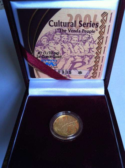 CULTURAL SERIES THE VENDA PEOPLE 2004 1/10 oz GOLD COIN