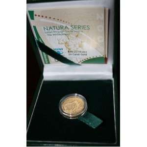 NATURA SERIES THE BLACK RHINO 1/10 oz GOLD COIN