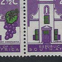 Block x 6 Groot Constantia with 2 x varieties. MNH very clean. Top R/H stamp light in door Bottom R/