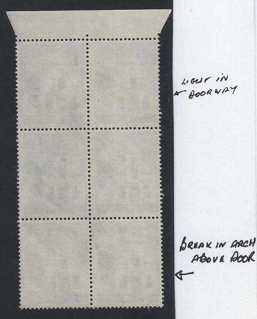 Block x 6 Groot Constantia with 2 x varieties. MNH very clean. Top R/H stamp light in door Bottom R/