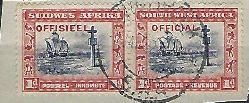1931 SWA OFFICIAL SACC 14 used pair on piece. cv R230-00