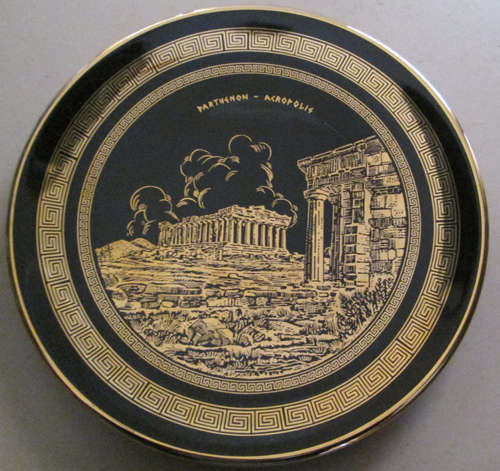 Special Fintias Hand Made in Greece 24k Gold Plate 'Parthenon Acropolis'