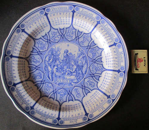 Spode The Blue Room Calendar Plate 2000
