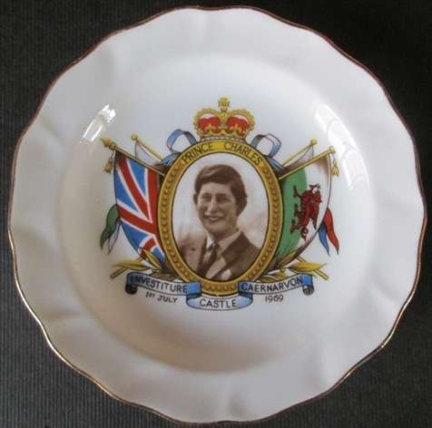 Coronet Commemorative Pin Dish Prince Charles 1st July 1969