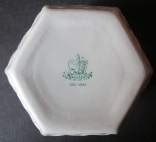Belleek Ireland Country Trellis Violet Bud Vase Votive Candle Holder