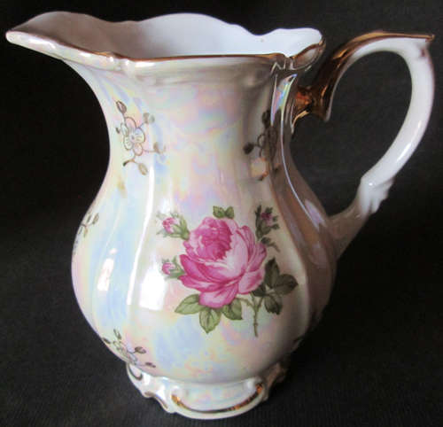 Kahla Germany Lustre Milk Jug / Creamer with Floral Detail