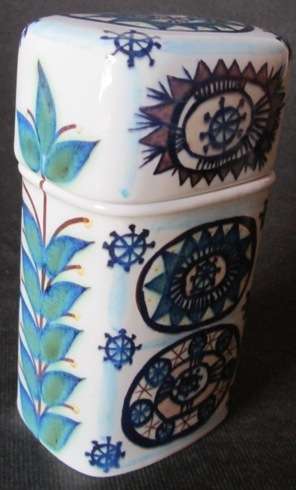 Royal Copenhagen Aluminia Faience1950s Lidded Pot 216/2926 Marianne Johnson