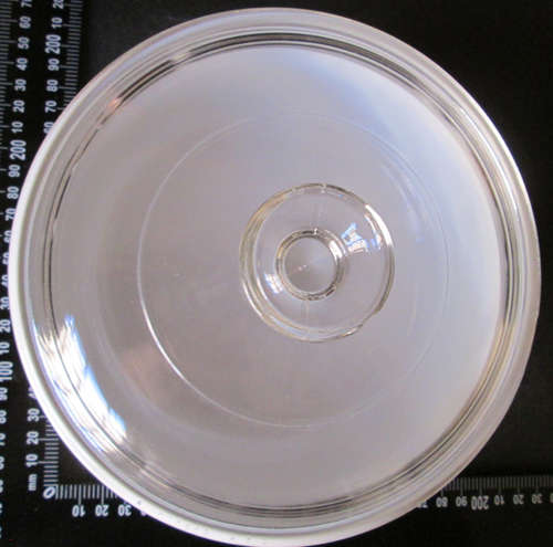 Corning Ware French White (Ribbed) Round Deep Dish with Lid F-5-B 1.6 Litre