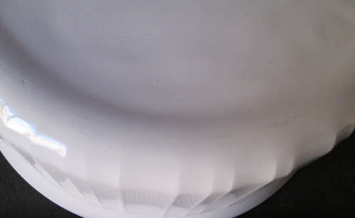 Corning Ware French White (Ribbed) Round Deep Dish with Lid F-5-B 1.6 Litre