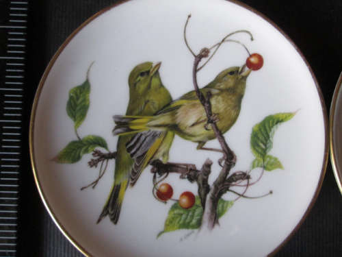 4 Small Coalport British Bird Plates
