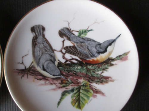4 Small Coalport British Bird Plates