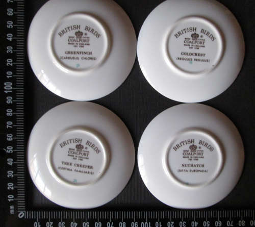4 Small Coalport British Bird Plates